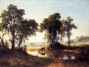 Asher Brown Durand Cows in a New Hampshire Landscape oil on canvas